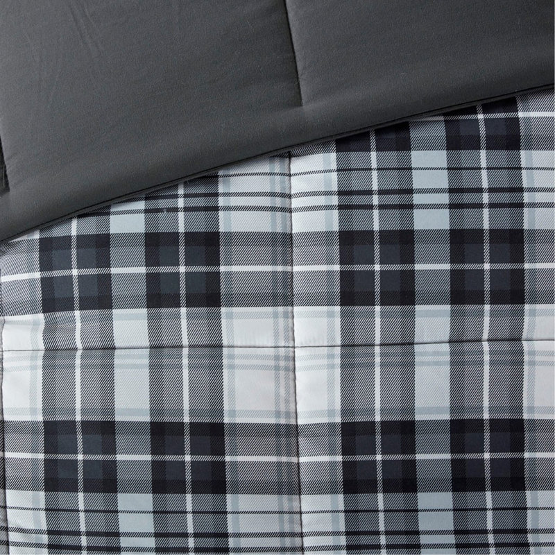 Ensemble d'édredon en duvet synthétique toutes saisons avec traitement de l'humidité et traitement antimicrobien, Gris