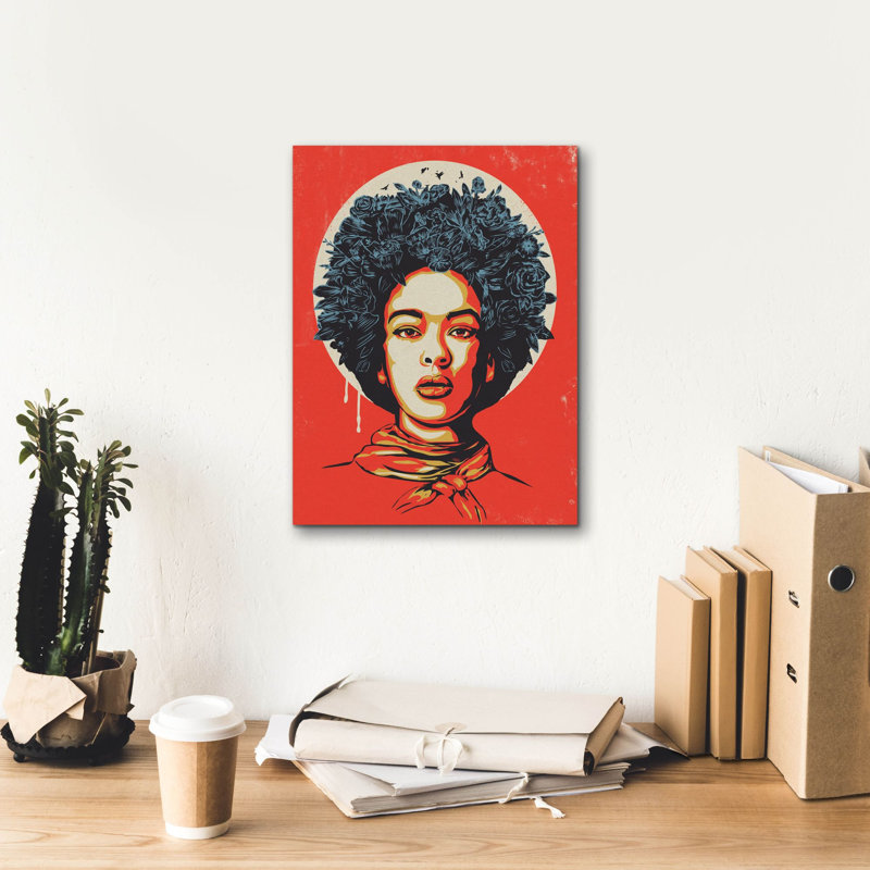  «Flower Power» par Balazs Solti, art mural sur toile, 12 po x 16 po, H 16 po x l 12 po