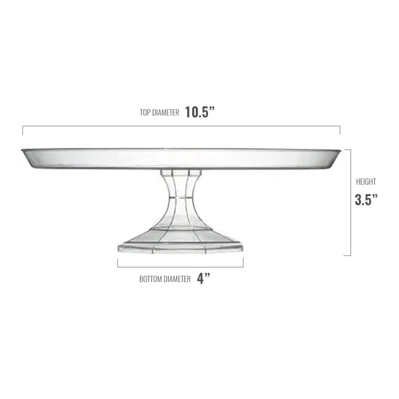 Petits supports à gâteaux ronds en plastique 10,5 po