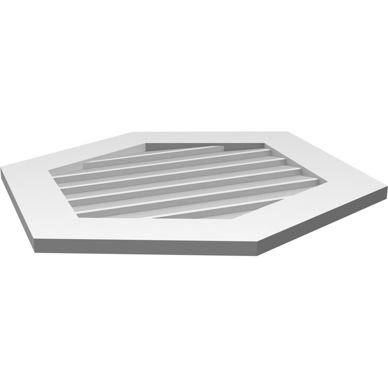 Ventilé vertical à pignon vertical en uréthane 5/12, H 26 po x l 26 po x P 1 po