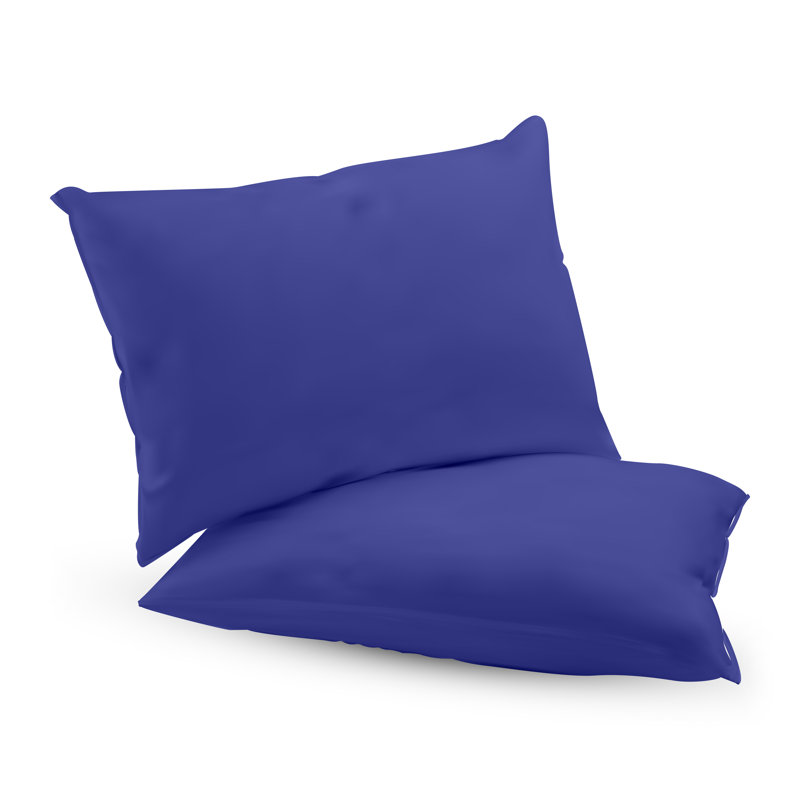 2 Piece Microfiber / Polyester Guest Room Pillowcase Case Pack, Queen, Royal Blue