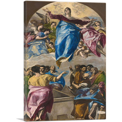 Reproduction d'art sur toile tendue, "L'assomption de la Vierge 1577" par El Greco