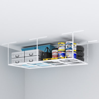 Maryorie Ceiling Mounted Overhead Steel Garage Storage Racks
