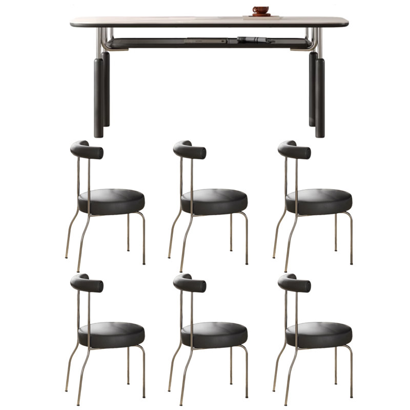 Table de salle à manger moderne, H 29,52 po x L 70,86 po x l 31,49 po
