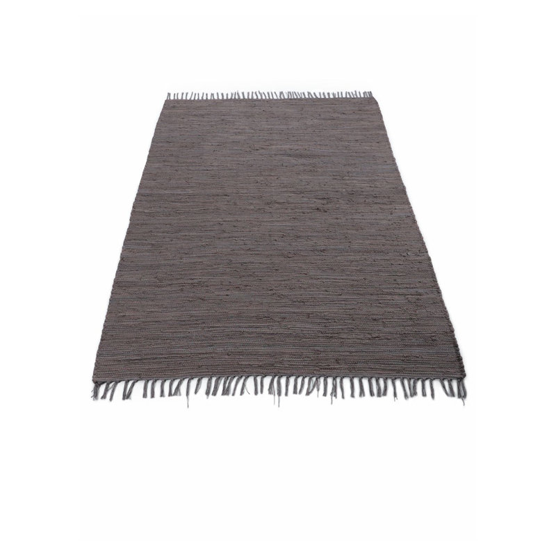 Chindi Uni Solid Colour Hand Crafted Hand Braided Mauve Area Rug, Rectangle 140 x 200cm