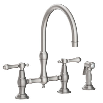 Chesterfield Kitchen Bridge Faucet with Side Spray