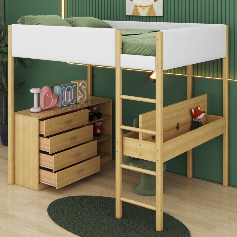 Lit en molleton Jamerious Teddy, Double, Naturel