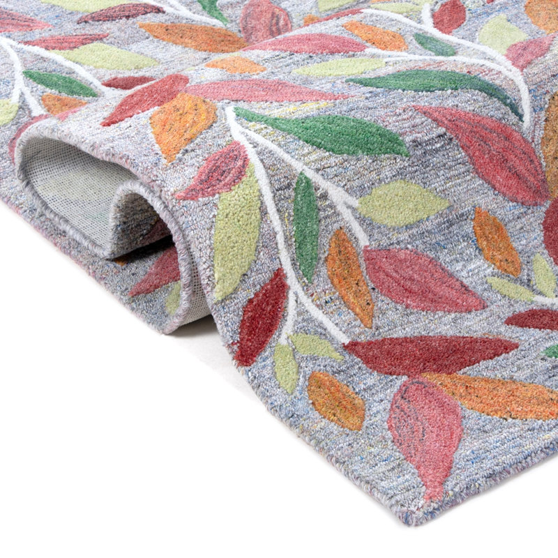 Tapis multicolore touffeté à la main Leafdrift, 8 pi x 10 pi