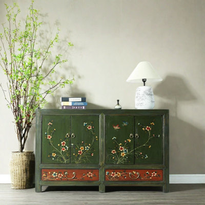 Retro Green  Solid Wood
