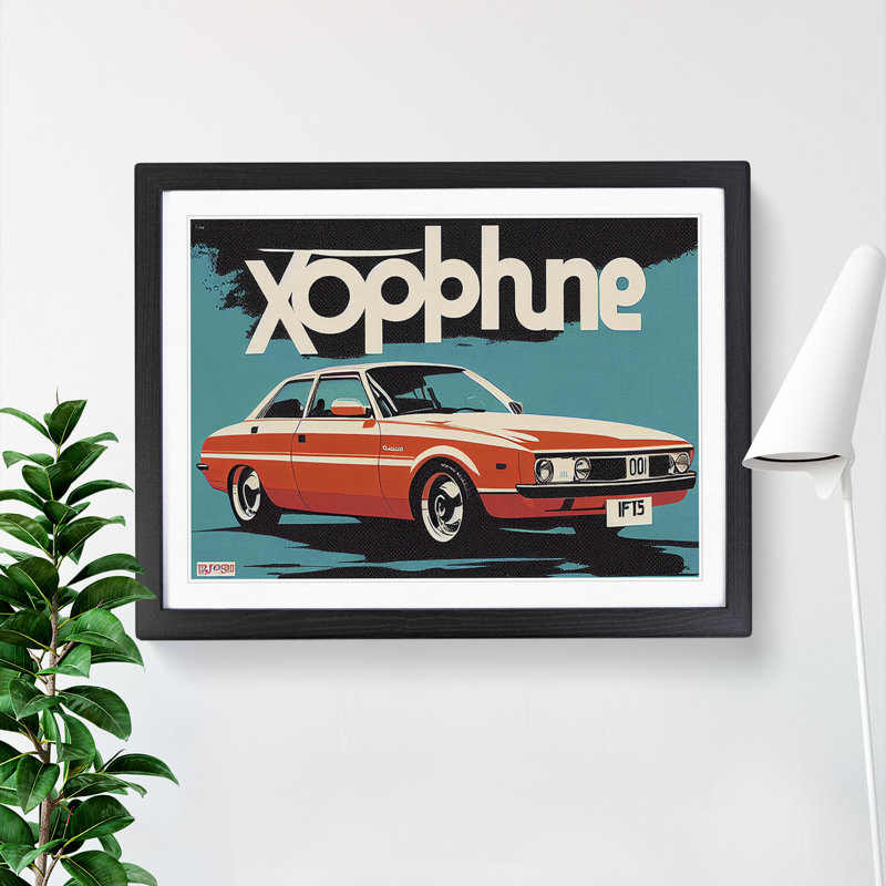 German Concept Car - Framed Print, Black, 46cm H x 64cm W x 2cm D