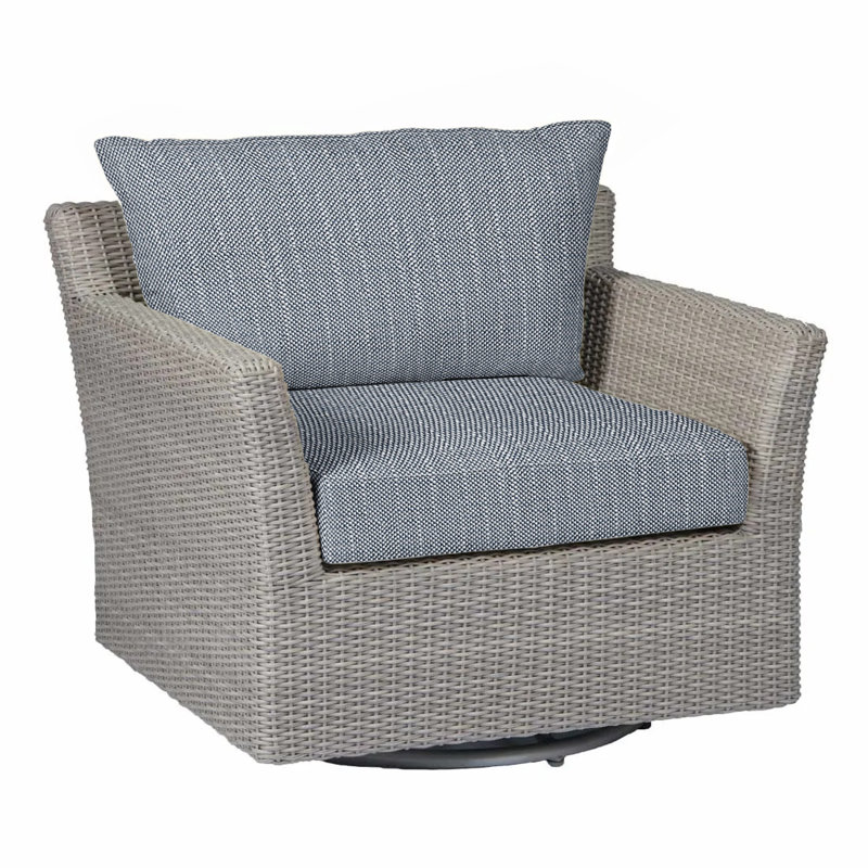 Fauteuil oscillant tissé Club - Huître, Pas de soudure, InsideOut® Rollo ‑ lin Chambray, Huître