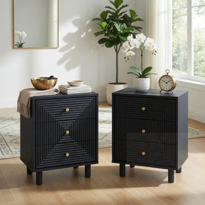 Nightstand with 3 Drawer