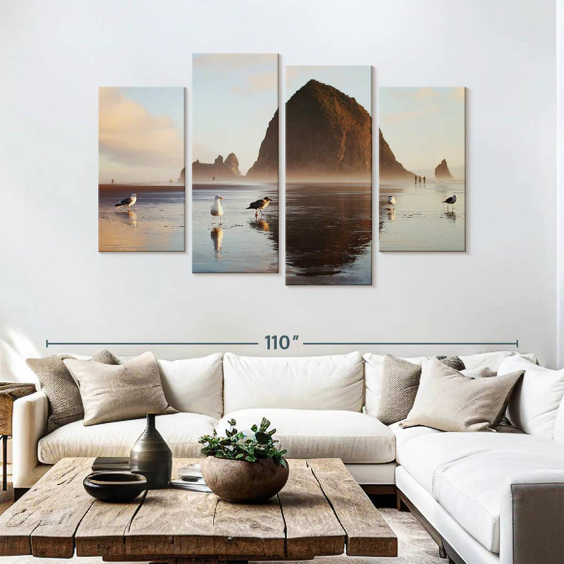 Gillard Haystack Rock Seagulls, 54" H x 84" W