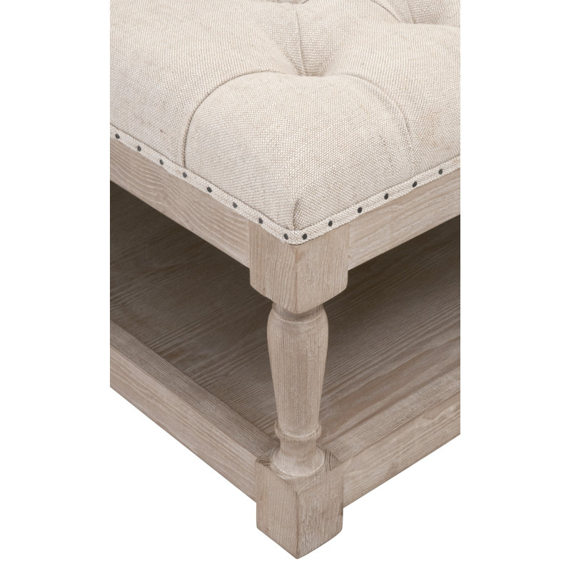 Bargman Floor Shelf Coffee Table with Storage, Bisque
