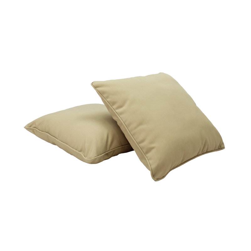 Housse et insert de coussin décoratif carré intérieur / extérieur Element, 15 po x 15 po, Beige sable