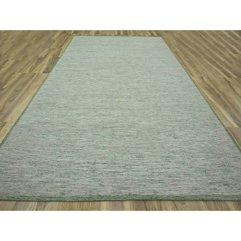 Tapis oriental en laine naturelle noué à la main, oxydé et vieilli 9 pi 10 po x 14 pi, avec des chaînes exposées, laine naturelle, tapis oriental