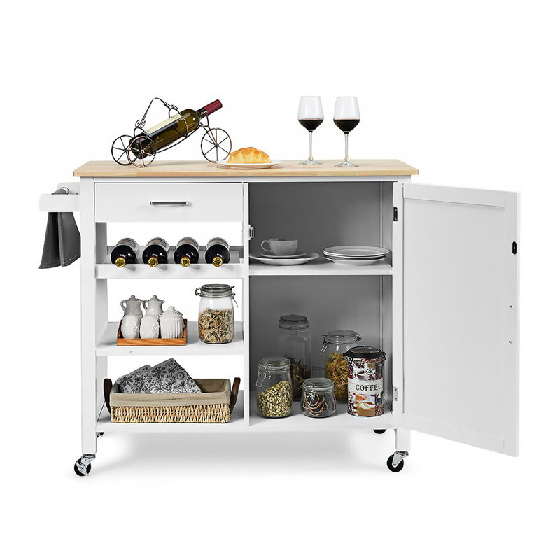 Chariot de cuisine à roulettes et polyvalent, H 33,5 po x l 39,4 po x P 19,7 po