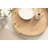 Round Burlwood Tray with Metal Handles