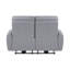 Causeuse Power Motion de 59,4 po avec port USB, similicuir gris