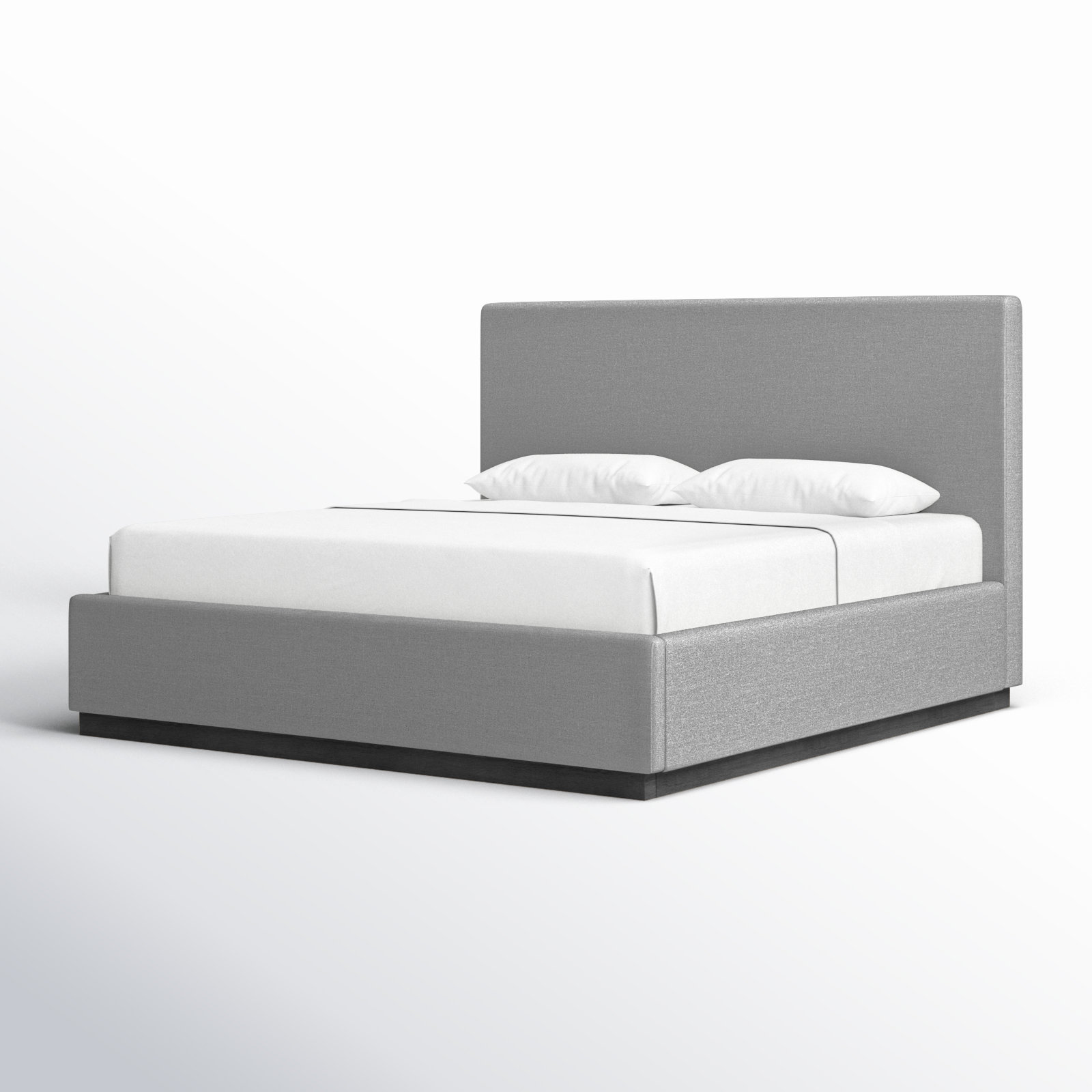 Citori Linen Upholstered Bed, King, Grey Linen Textured Fabric
