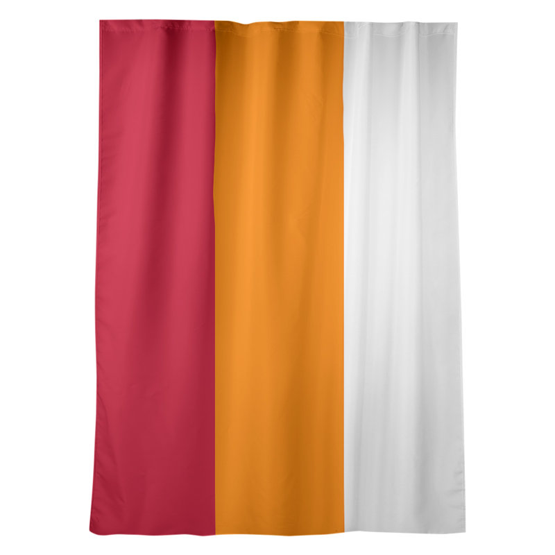 Mississippi Rebellion Sateen Room Darkening Curtain Single Panel, Red/Yellow/Silver