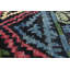 Tapis de bois one-of-kind-noué la 2010 shalimar noir/bleu/rose 4 pi 2 po x 5 pi en laine de 10 po Céline