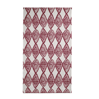 Tapis décoratif marron géométrique