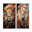«Eernal Majesty Lion Timless Gaze», ensemble de 2 reproductions d'art en métal-1671024491
