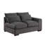 Canapé modulaire en lin avec 2 repose-pieds-1145458078