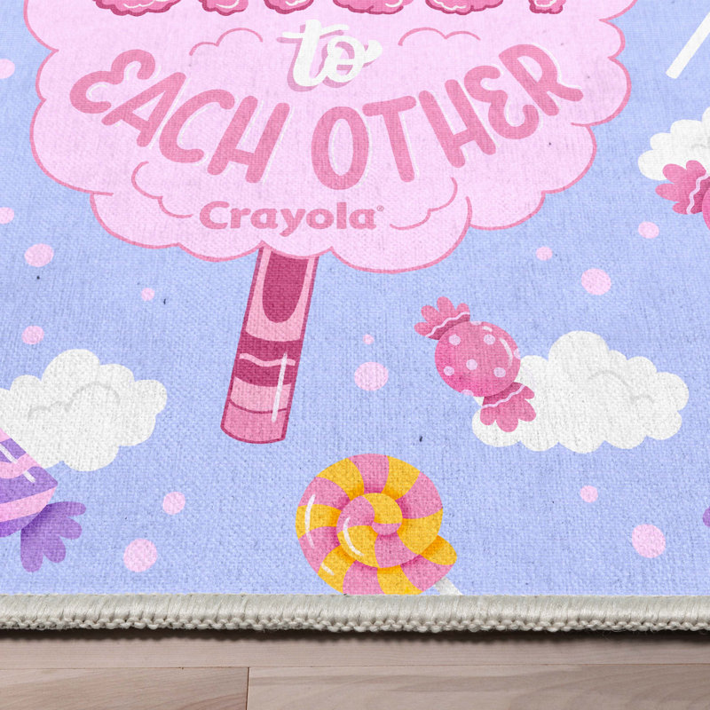 Tapis lilas bien tissé Crayola, Tapis de couloir 1 pi 8 po x 5 pi