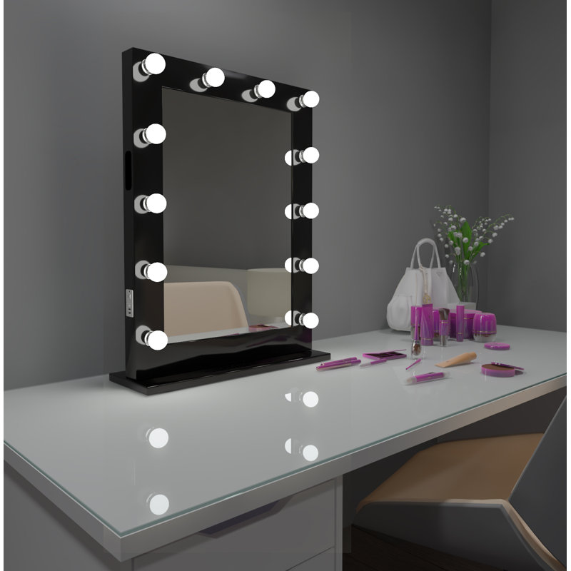 Miroir de maquillage/rasage Hollywood, Blanc, 6000