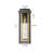 Mansfield 1-Light 20" Matte Black & Brass Coastal Outdoor Sconce With Seeded Glass-279301063-279301060-279301057