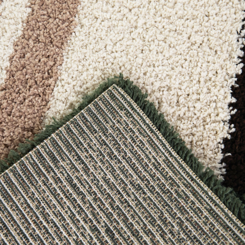 Segal Brown Geometric Modern Area Rug, Rectangle 7'10" x 10'