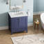 30-Inch Freestanding Bathroom Vanity With Carrara Marble Top, Undermounted Ceramic Sink, And Soft-Close Storage Door