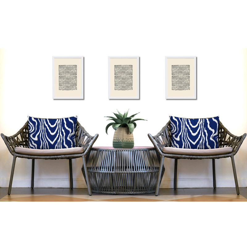 Oreiller réversible intérieur / extérieur Meli, 20x14, Blue