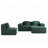 Convertible Corduroy Sectional Couch With Ottoman & Pillows, Modular L Shaped Sleeper Sofa, Boneless Cloud Couch For Living Room Furniture-1068938552