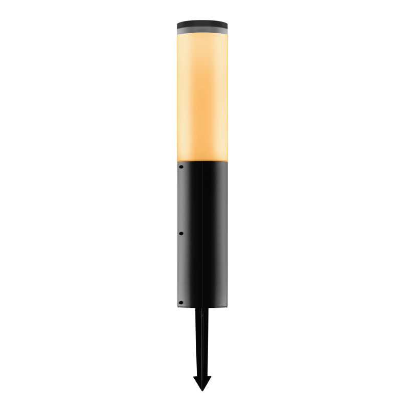 Outdoor Solar LED Modern Home Pathway Light, Amber/White