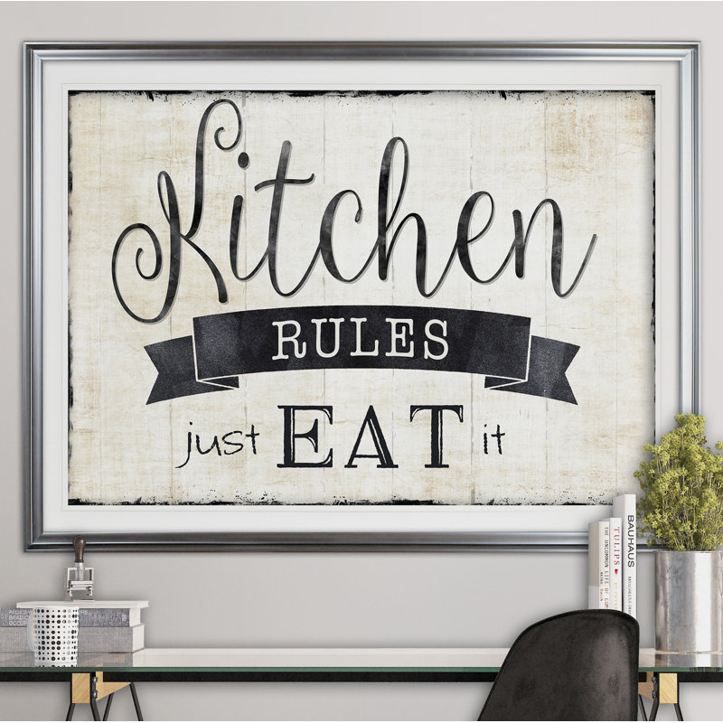 " Just Eat It ", Silver Framed, 31" H x 43" W x 1.5" D