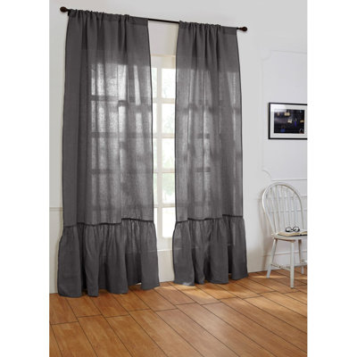 Caprisa Linen Semi Sheer Curtain Single Panel