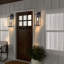Ensemble de 2 lanternes murales 1 lumière avec finition noir mat-278424442-278424436