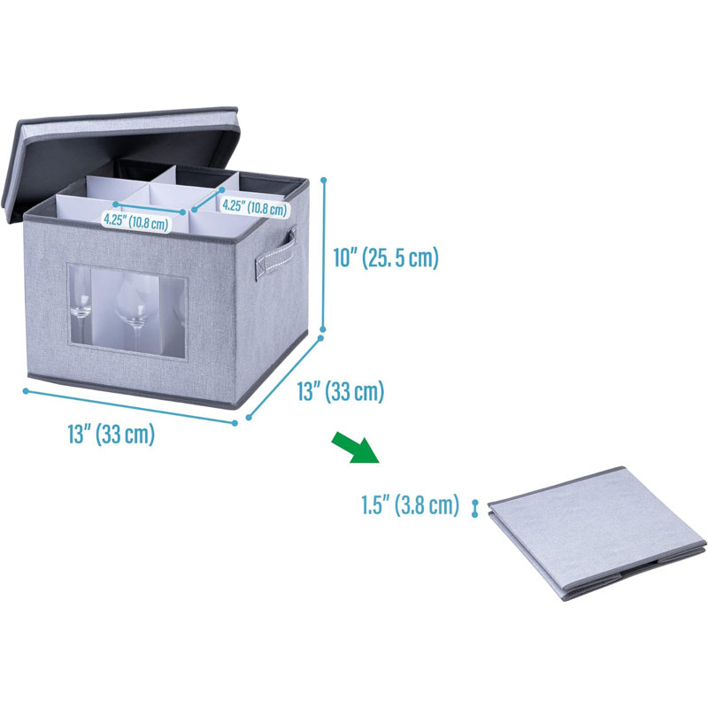 Rangement en tissu pour verres à pied