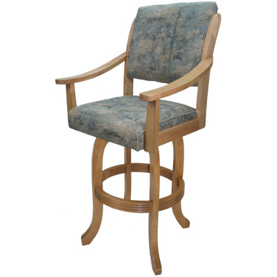 Bar Height 30" Solid Wood Swivel Bar Stool