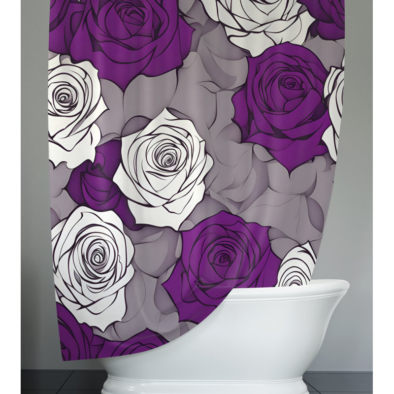 Rideau de douche Floral, H 72 po x l 70 po