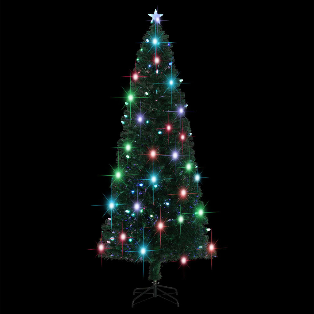 Künstlicher Weihnachtsbaum 120 cm Grün mit 15 LED-Leuchten in Farbig und Ständer