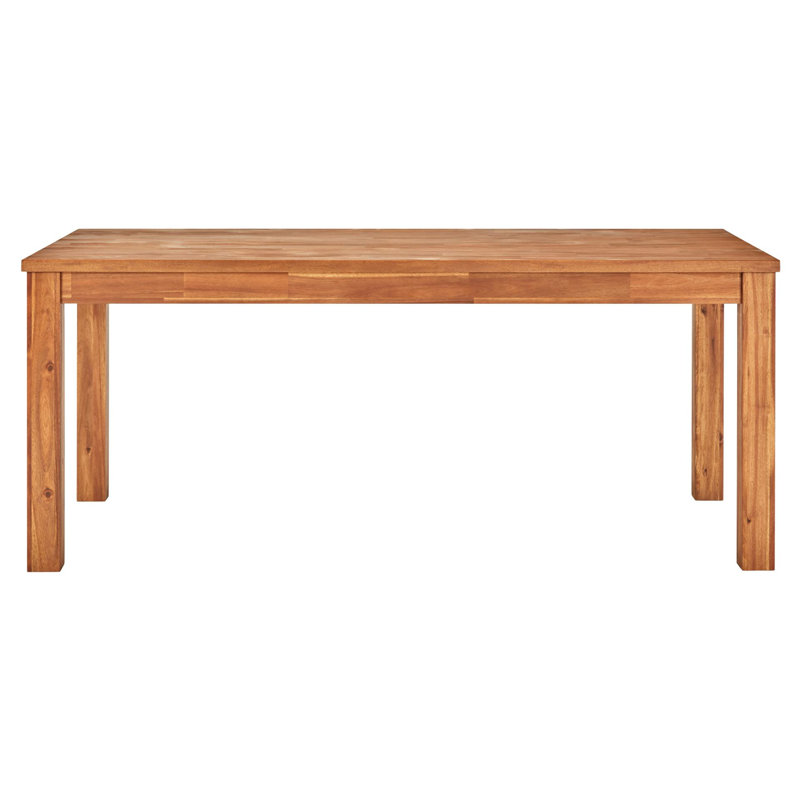 Damascus Acacia Solid Wood Dining Table, 30" H x 35" W x 71" L, Amber