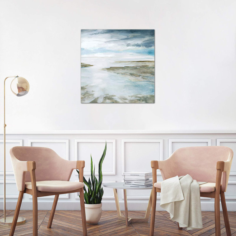 Shimmering Tides 1 Piece Wrapped Canvas Painting, 66.04 cm H x 66.04 cm W x 1.91 cm D