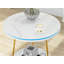 Table de bout ronde en faux marbre 18,7 po