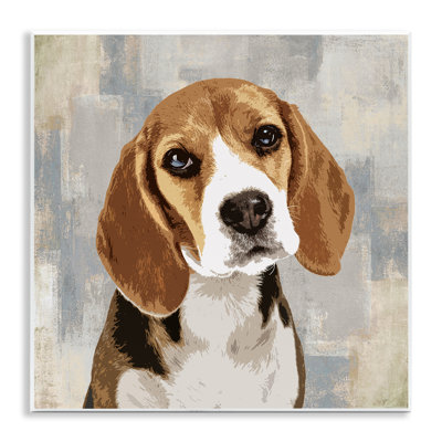 Dog Beagle Patiently Waiting Abstract Backdrop Pet Collage  Keri Rodgers