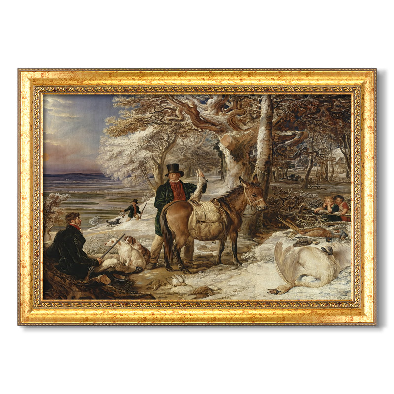 The Day's Sport, 1826-James Ward - Toile encadrée sur mesure, Dimensions intérieures 24 po x 34 po, Toile avec cadre