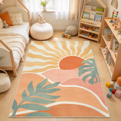 Tapis intérieur en laine Boho Sun